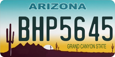 AZ license plate BHP5645