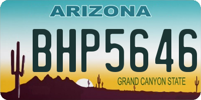 AZ license plate BHP5646