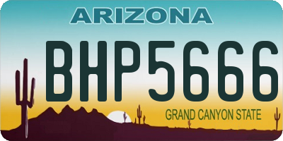 AZ license plate BHP5666