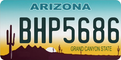 AZ license plate BHP5686