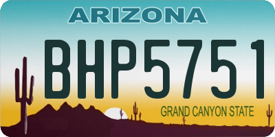 AZ license plate BHP5751
