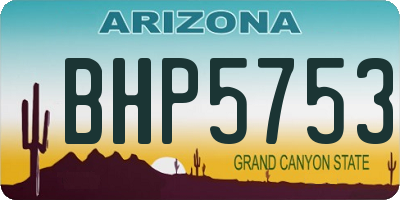 AZ license plate BHP5753