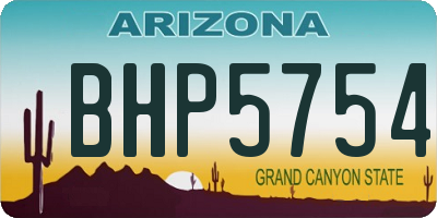 AZ license plate BHP5754