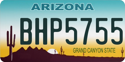 AZ license plate BHP5755