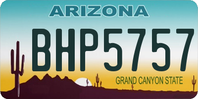 AZ license plate BHP5757
