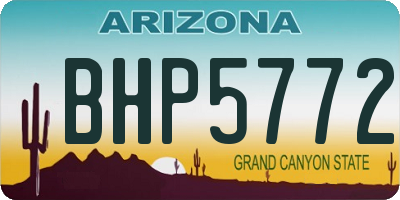 AZ license plate BHP5772