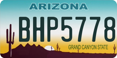 AZ license plate BHP5778