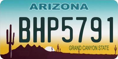 AZ license plate BHP5791