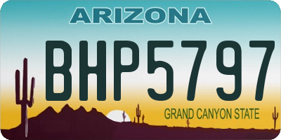 AZ license plate BHP5797