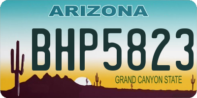 AZ license plate BHP5823