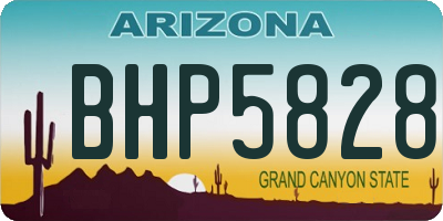 AZ license plate BHP5828