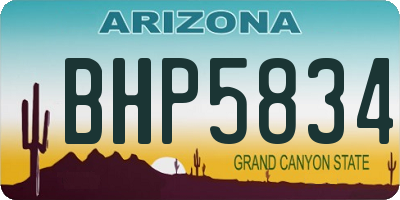 AZ license plate BHP5834