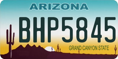 AZ license plate BHP5845