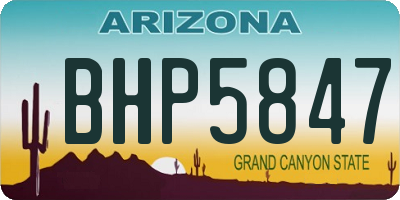 AZ license plate BHP5847