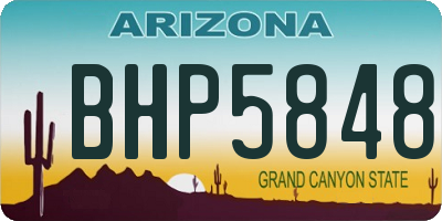 AZ license plate BHP5848
