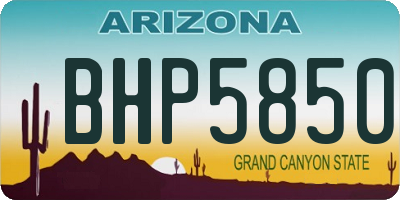 AZ license plate BHP5850