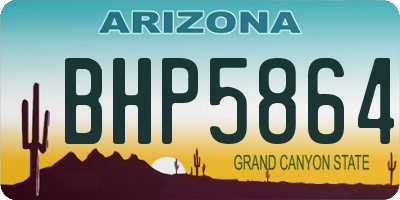 AZ license plate BHP5864
