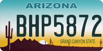 AZ license plate BHP5872