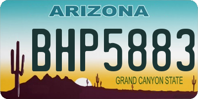 AZ license plate BHP5883