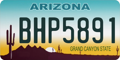AZ license plate BHP5891
