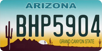 AZ license plate BHP5904