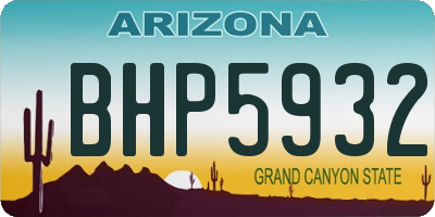 AZ license plate BHP5932