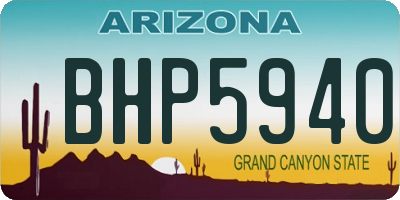 AZ license plate BHP5940