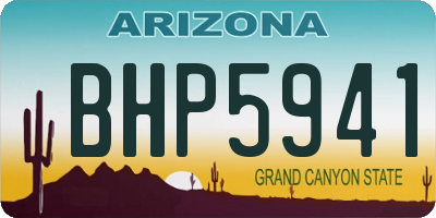 AZ license plate BHP5941