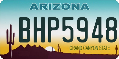 AZ license plate BHP5948