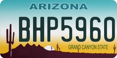 AZ license plate BHP5960