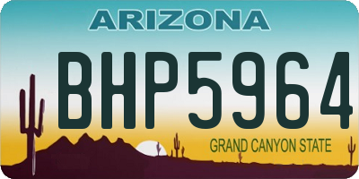 AZ license plate BHP5964
