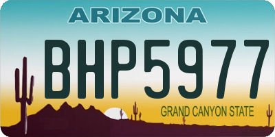 AZ license plate BHP5977