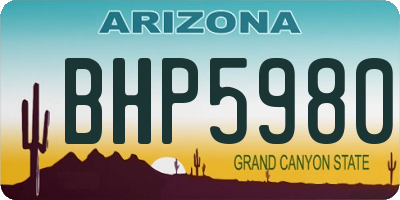 AZ license plate BHP5980