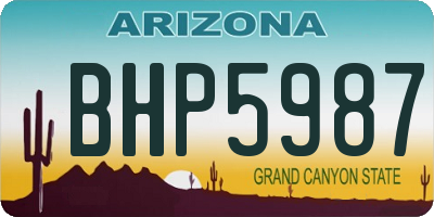 AZ license plate BHP5987