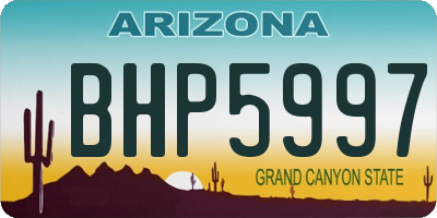 AZ license plate BHP5997