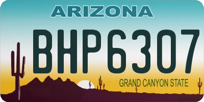 AZ license plate BHP6307