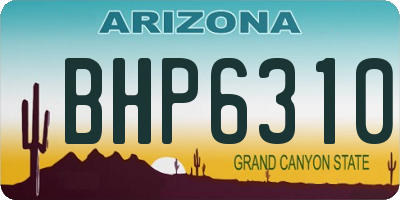 AZ license plate BHP6310