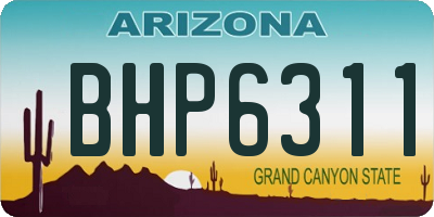 AZ license plate BHP6311