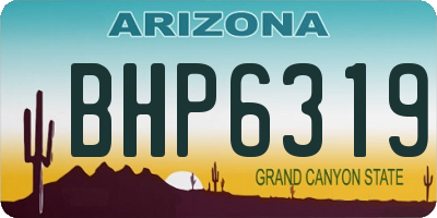 AZ license plate BHP6319