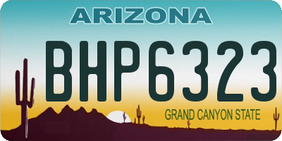 AZ license plate BHP6323