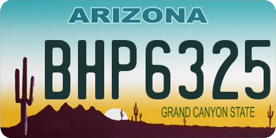 AZ license plate BHP6325