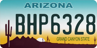 AZ license plate BHP6328
