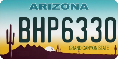 AZ license plate BHP6330