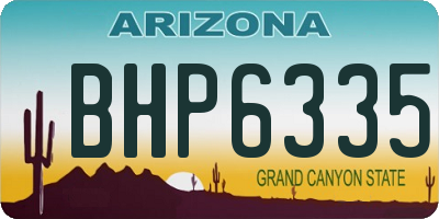 AZ license plate BHP6335