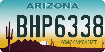AZ license plate BHP6338
