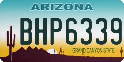 AZ license plate BHP6339