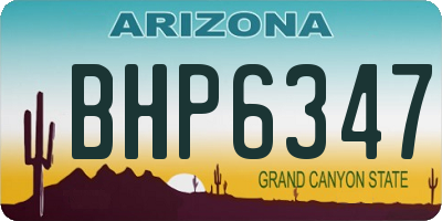 AZ license plate BHP6347