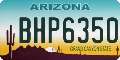 AZ license plate BHP6350