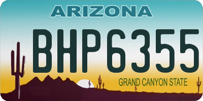 AZ license plate BHP6355