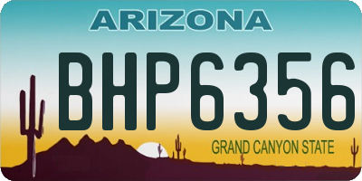 AZ license plate BHP6356